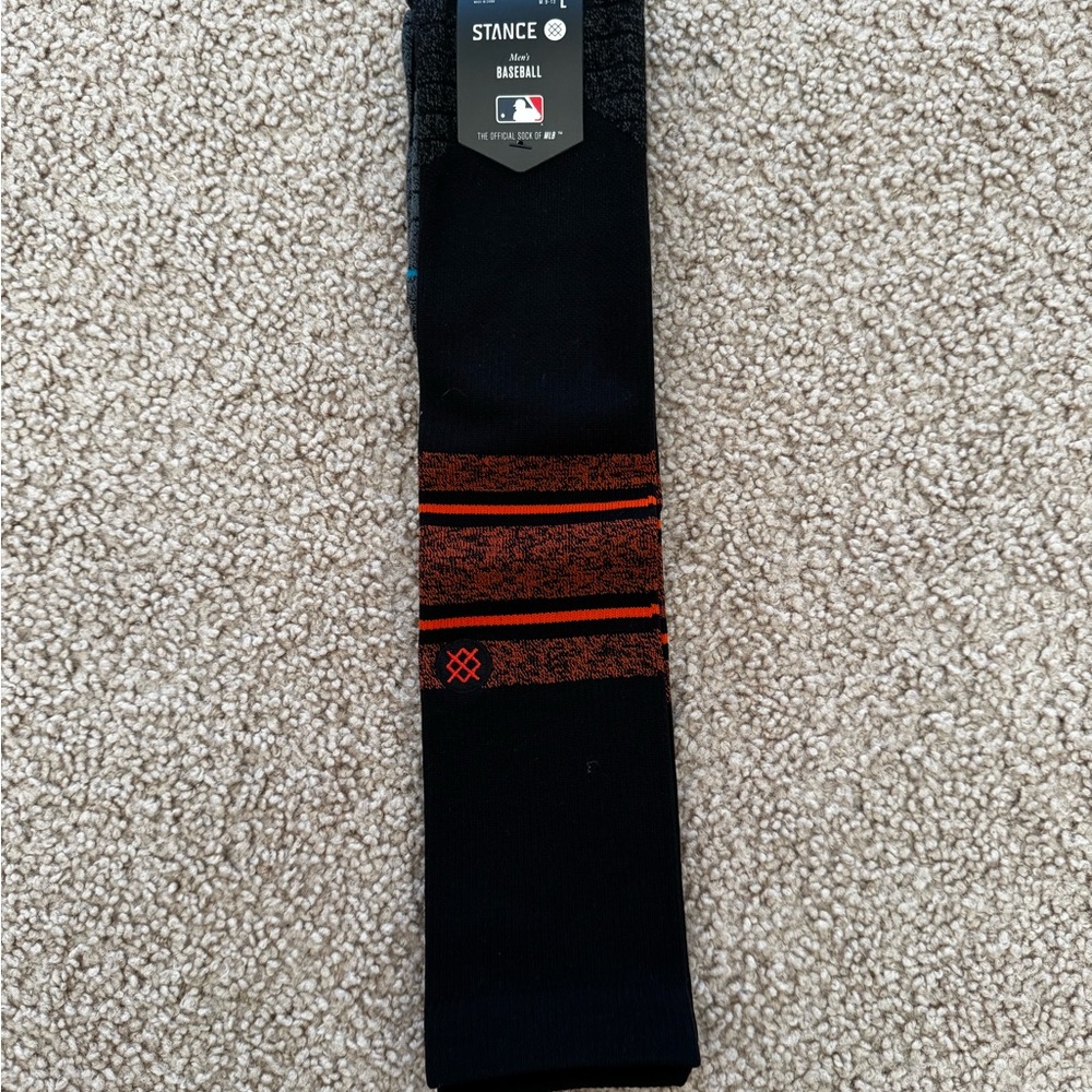 Stance Feel 360 MLB Diamond Pro Strip OTC Socks Size Large 9-13 Red Black